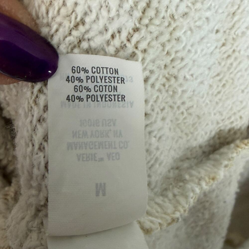 Aerie AE Tan Leopard Desert Oversized Sweatshirt Heather Frost Cheetah Medium - Picture 8 of 10